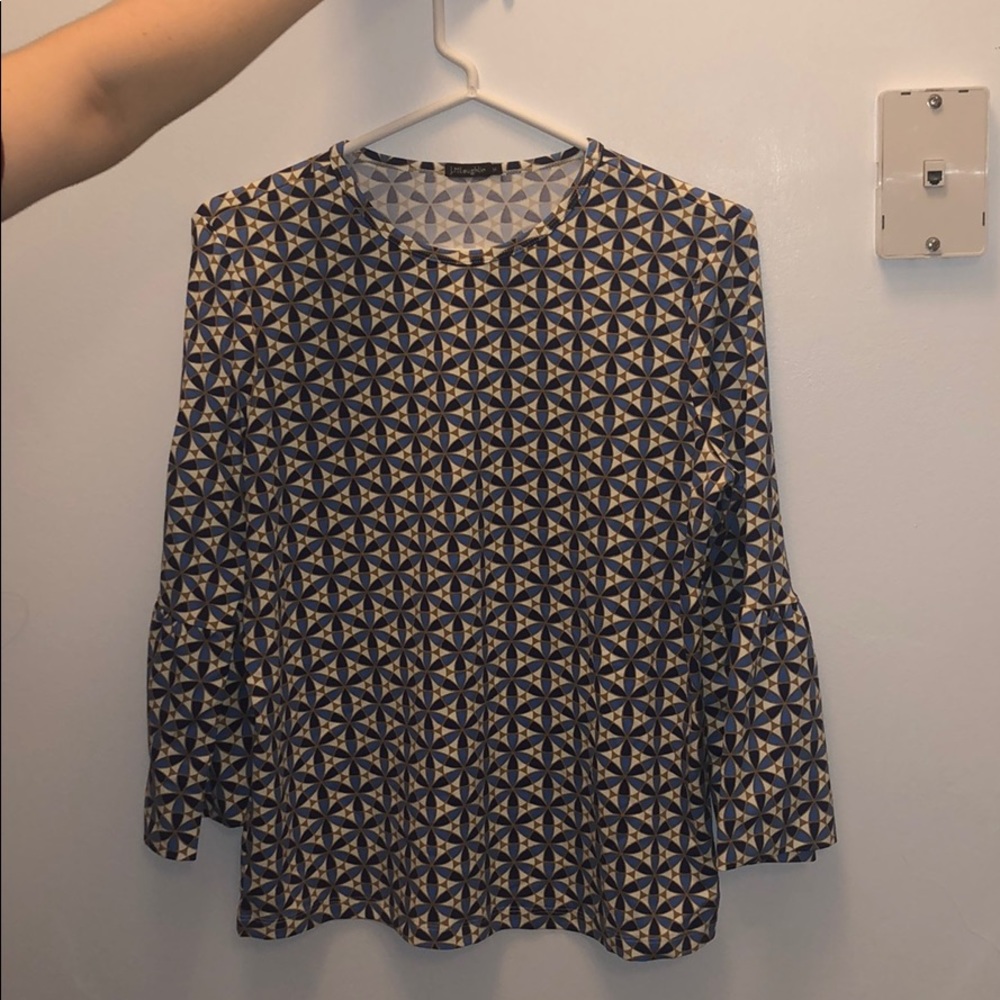 Geometric print j McLaughlin top